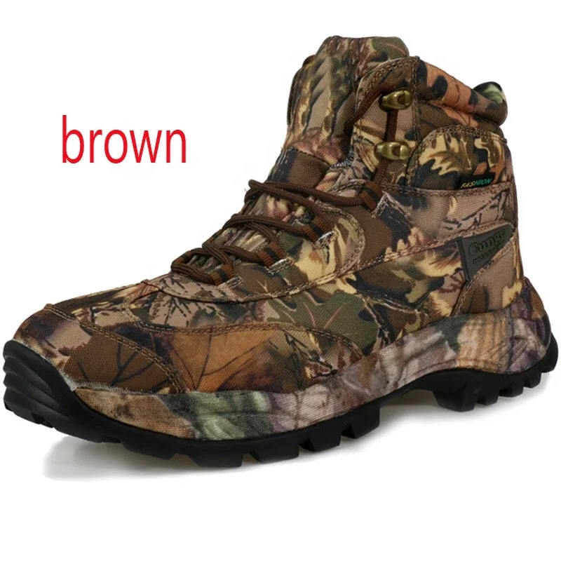 

Outdoor Cheap Military Camo Waterproof Men Hiking Boots Shoes, Picture