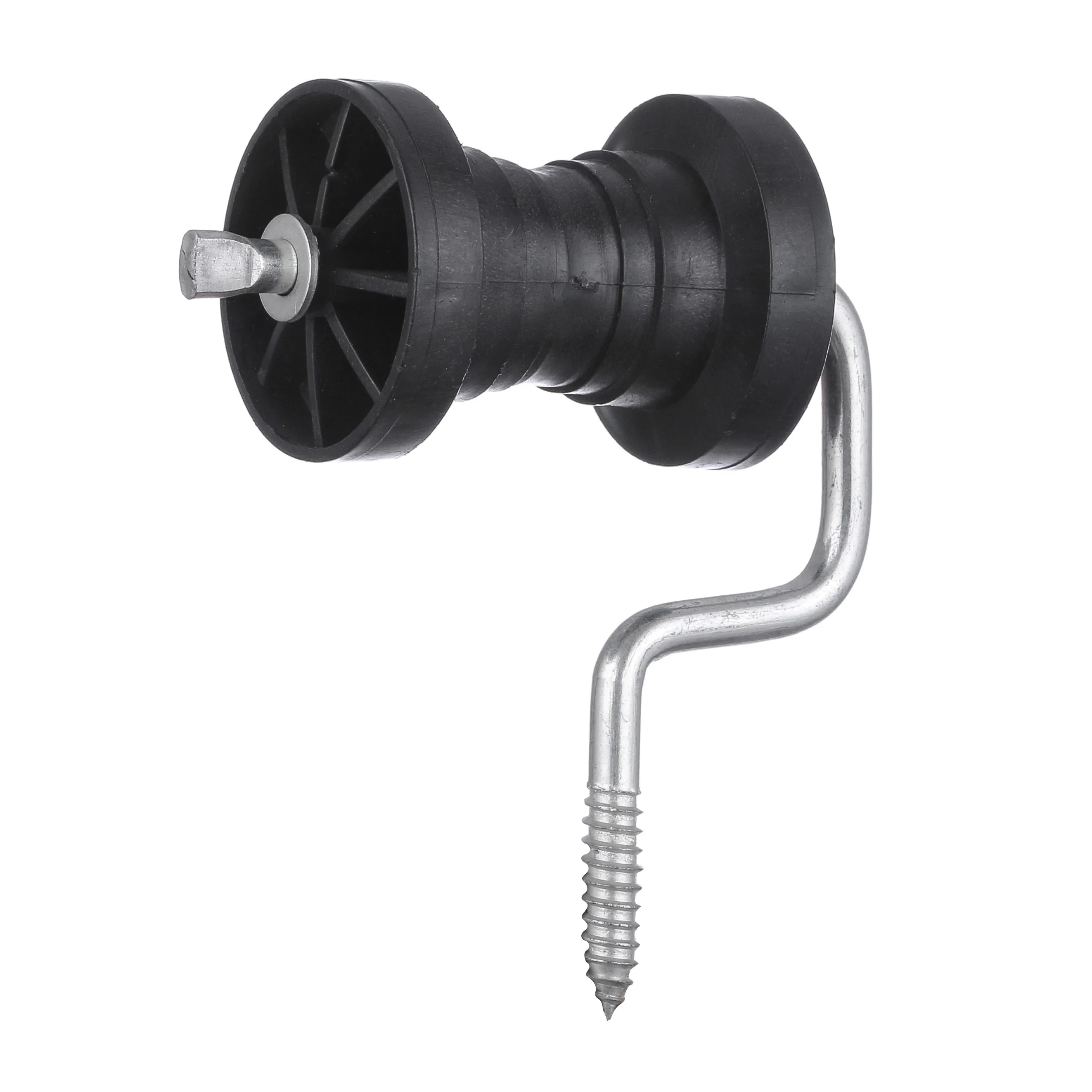 

Animal Husbandry Equipment Horse Farm Electric Fence Corner Insulator Screw-in Bobbin, Black or can be customized