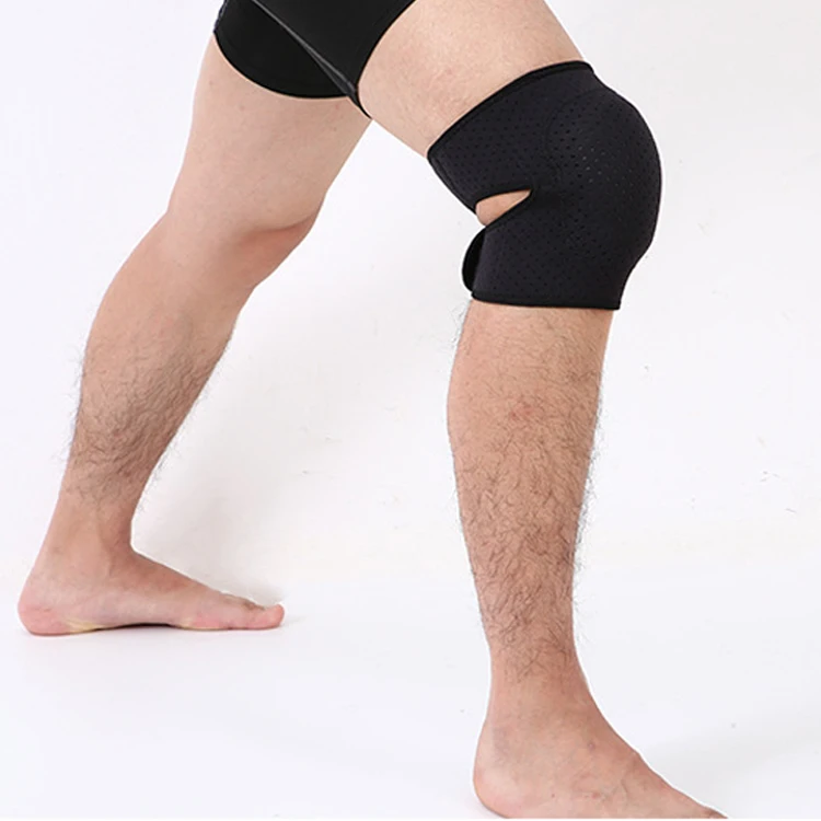 

Non-Slip Knee Brace Soft Knee Pads Breathable adjustable velcro Knee pad for Dance Wrestling Volleyball Basketball Running, Black