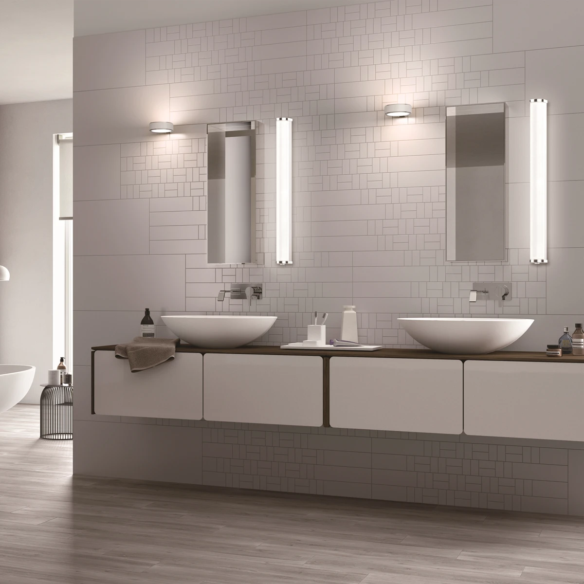 
modern bathroom vanity lamp LED mirror crystal front vanity light bar 