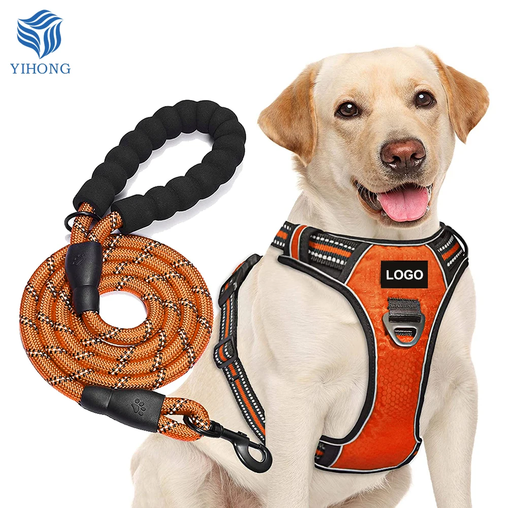 

Dog Harness Set Adjustable Pet Cat Vest Harnesses Reflective Cat Harness and Leash Set for Walking, Customized color