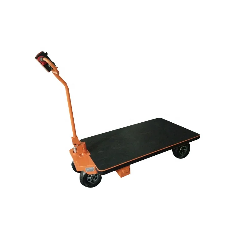 Electric Transfer Trolley Outdoor Electric Flat Trolley Cart For Logistics Moving Cargo Hand