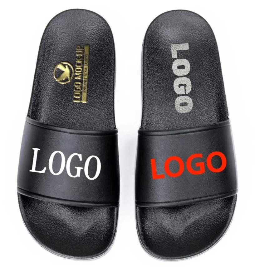 

Horizon Black Slides Customized Women Zapatillas personalizadas Eva Slippers Men Sandals Custom Slides, Various colors