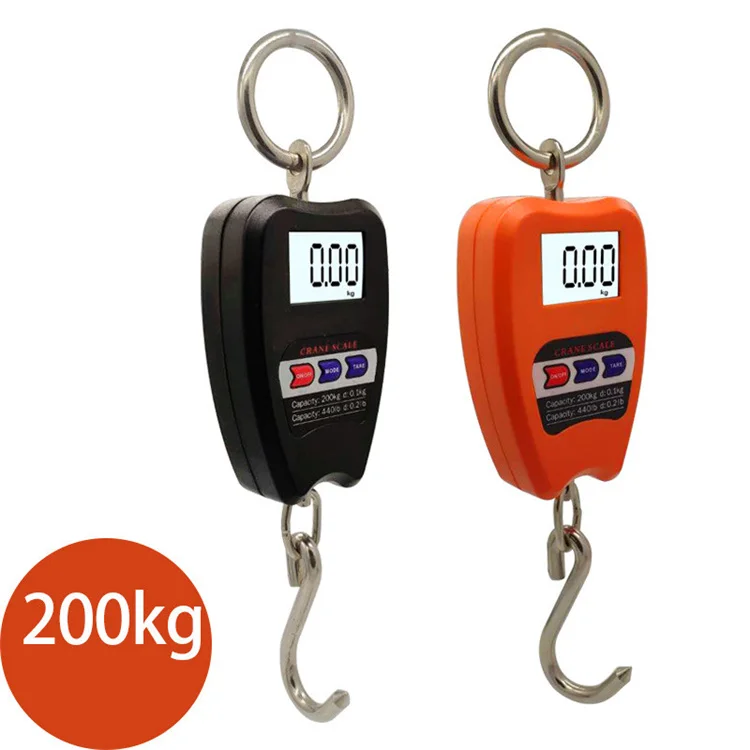 

2021 Beat Selling Max Capacity 200 KG Industrial Electronic Spring Balance Hand-Held Scale Factory Direct Sale, Black+orange