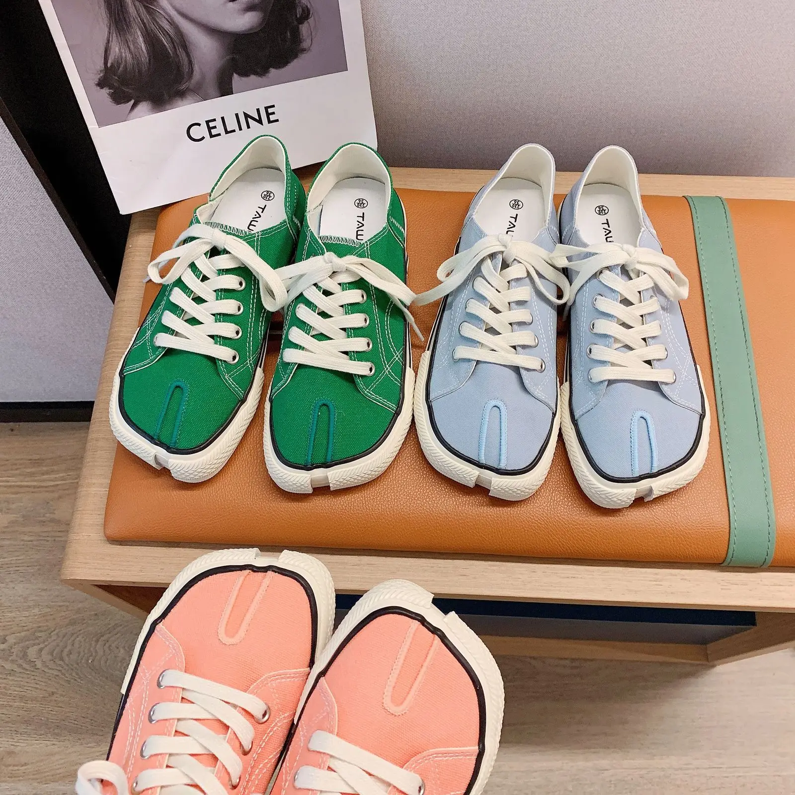 

2021 new Korean two-wear lace-up lazy canvas shoes women's casual flat shoes