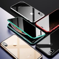 

New Hot Anti Peeping Magnetic Case Tempered Glass 360 Degree Full Body Privacy Magnetic Case for iPhone 6 7 8 plus XS MAX XR X