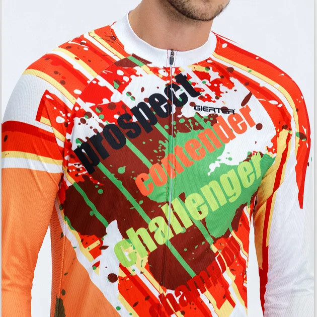 

2021 men triathlon wear cycle jersey long bicycle uniform biking apparel