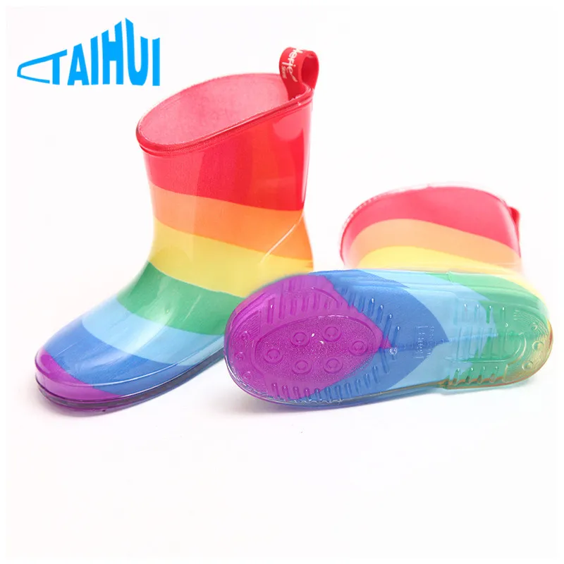 

Factory Wholesale High Quality Custom Logo Colorful Non-slip Kids Girl PVC Waterproof Rain Boots, Customerized