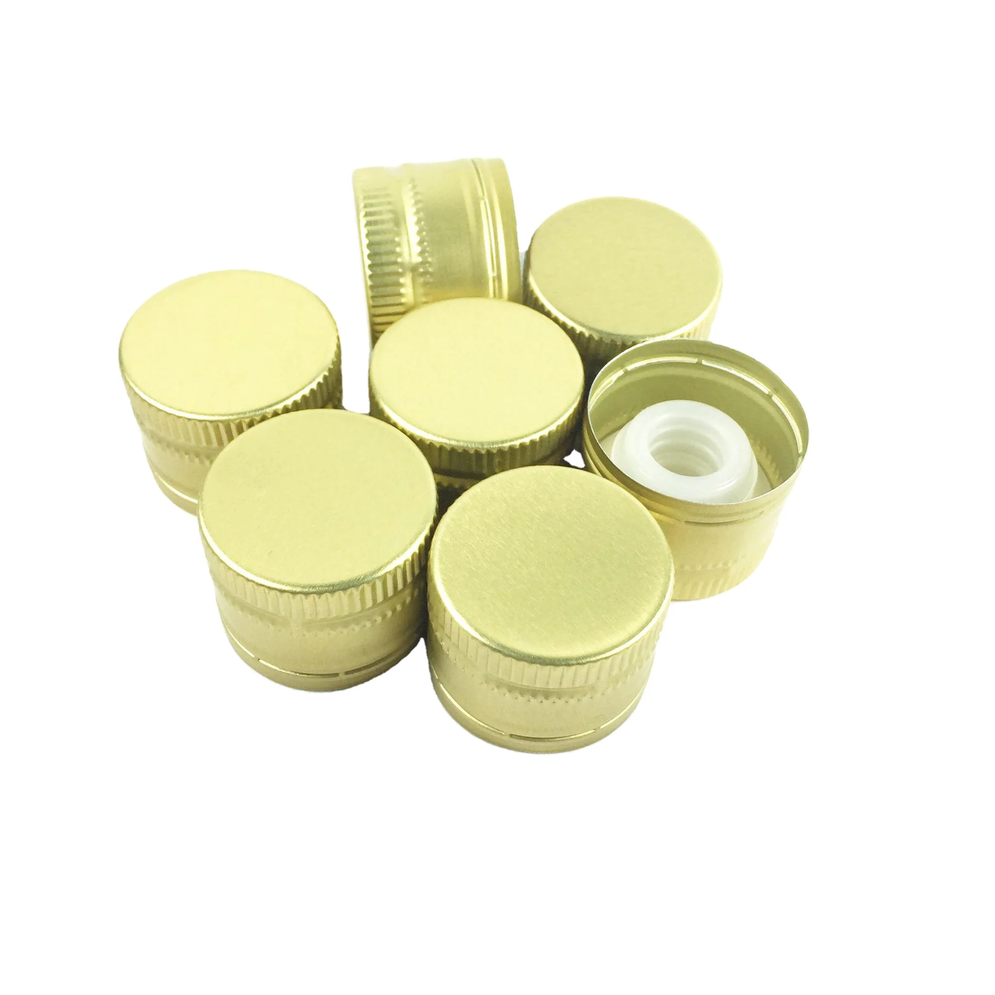 Pilfer Proof 28mm Aluminium Cap For Glass Bottle Aluminium Screw Cap