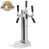 Draft Beer Tower Tabletop Drink Dispenser Chrome Plated Triple Tap Dispenser Tower Homebrew Beer Tower