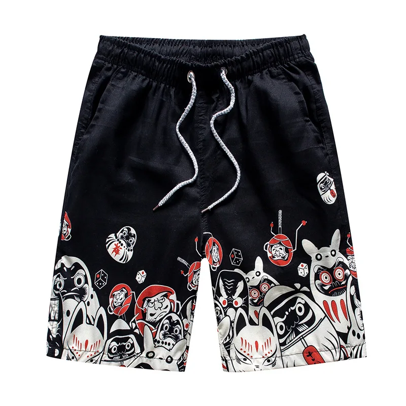 

YKH Custom Beach shorts surfing wear seaside vacation set Eye-catching with Drawstrings contrast stitching men's shorts