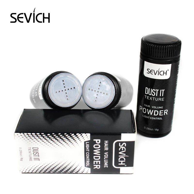 

Sevich Dust It Hair Powder Volumizing Texturizing Powder Boosting Thickening, White powder in black bottle/oem