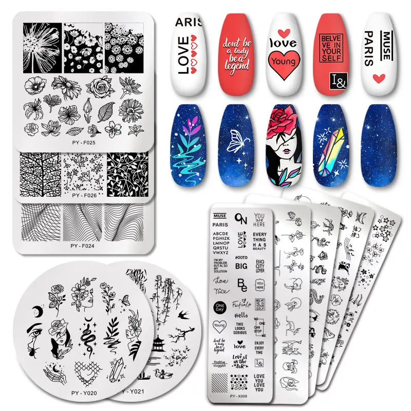 

Hot Sale Nail Art Plates Flower Animal Design Professional Manicure Art Tools Nail Stamping Plates For Nails Beauty Wholesale