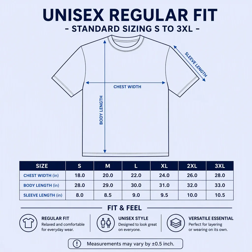 Unisex Sizing and Fit Guide