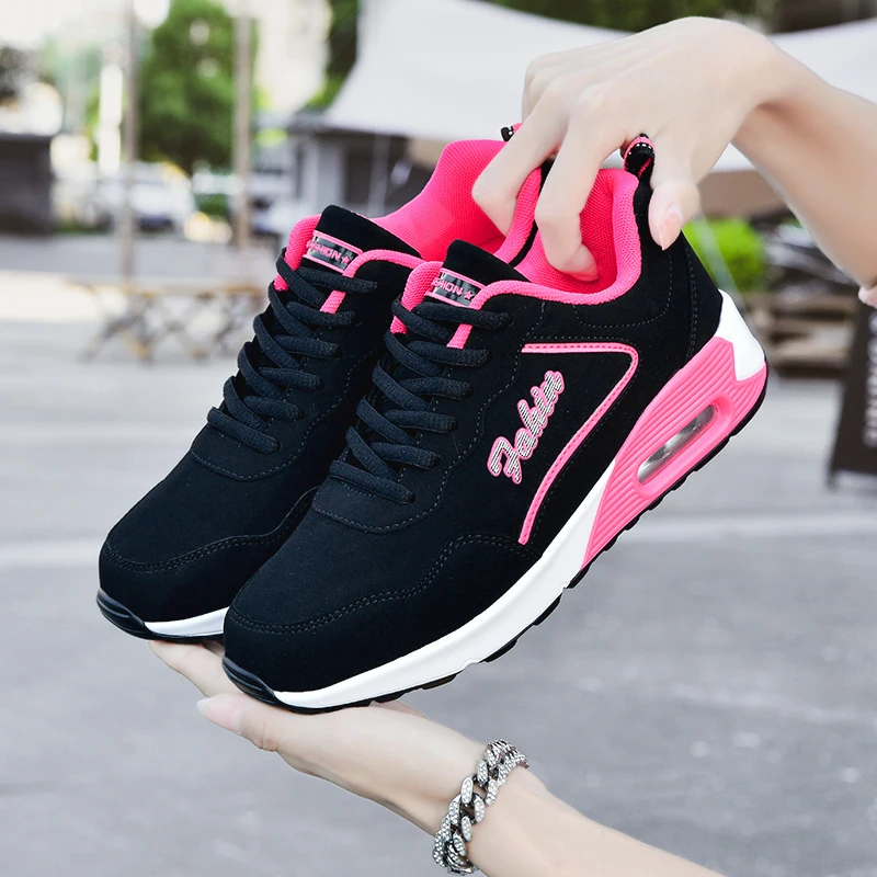 

Air cushion sneakers for women autumn leather comfortable running shoes women's luxury casual fashion sports shoes