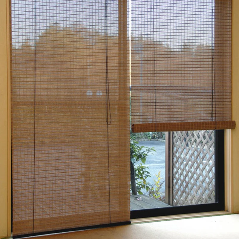 

SUNC Exterior Installation Woven Bamboo Porch Shades Roller Blinds