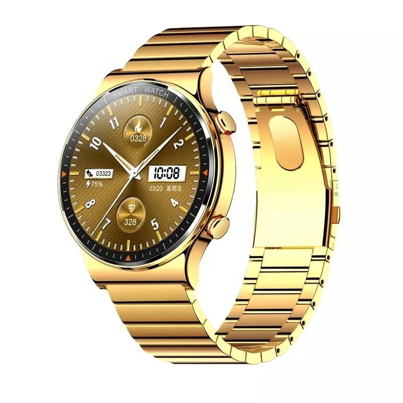 

2022 New AMOLED Screen TK68 Smart Watch Men Call IP67 Waterproof Music Player Stainless Steel Band Smartwatch For Men