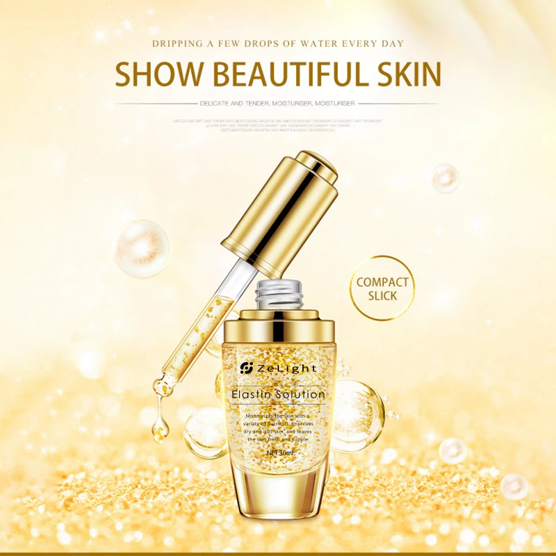 

Ze Light Private Label Moisturizing Hydration Whitening Anti Aging Vitamin C Silk 24k Gold Pure Collagen Face Serum Retinol