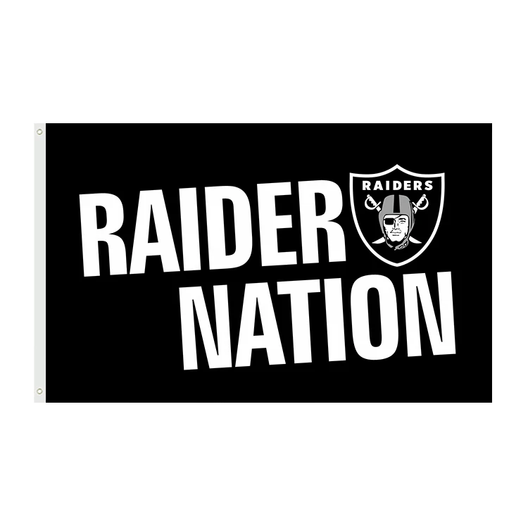 Hot Sale 3*5FT  Digital Printing 100D Polyester Raiders nfl Flag Banner All Team Flags Customization