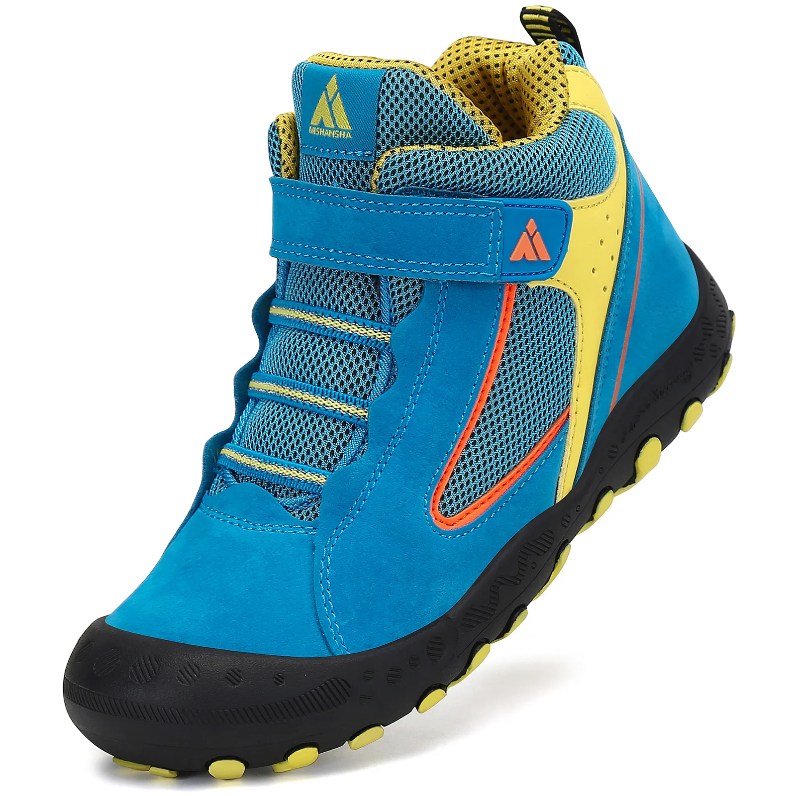 

Kids Best Price Trendy Walking Outdoor High Ankle Hiking Shoes For Boys And Girls, Purple/yellow/blue/black