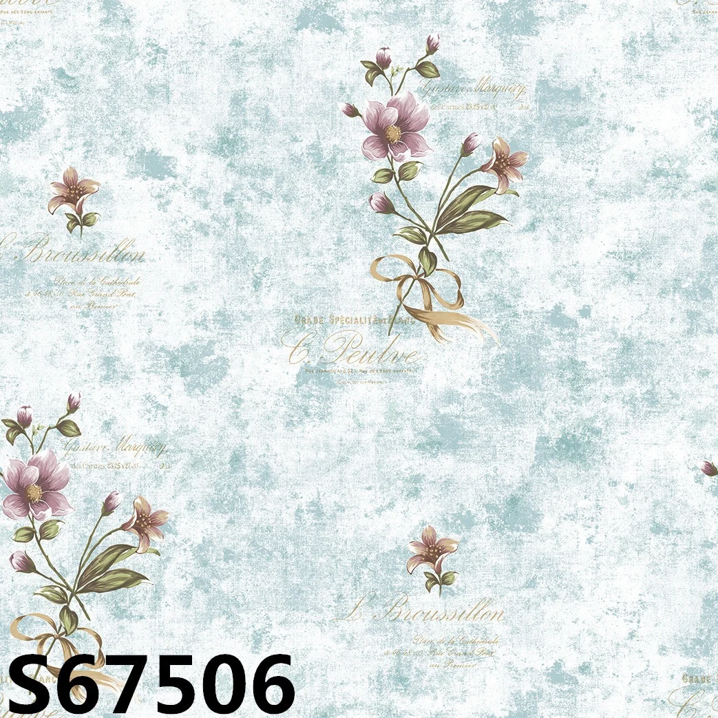 romantic flower wallpaper new designs hot sale