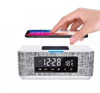 

Portable New Arrival Portable Wireless LED Alarm Clock Blue tooth Speaker With Alarm Clock Function