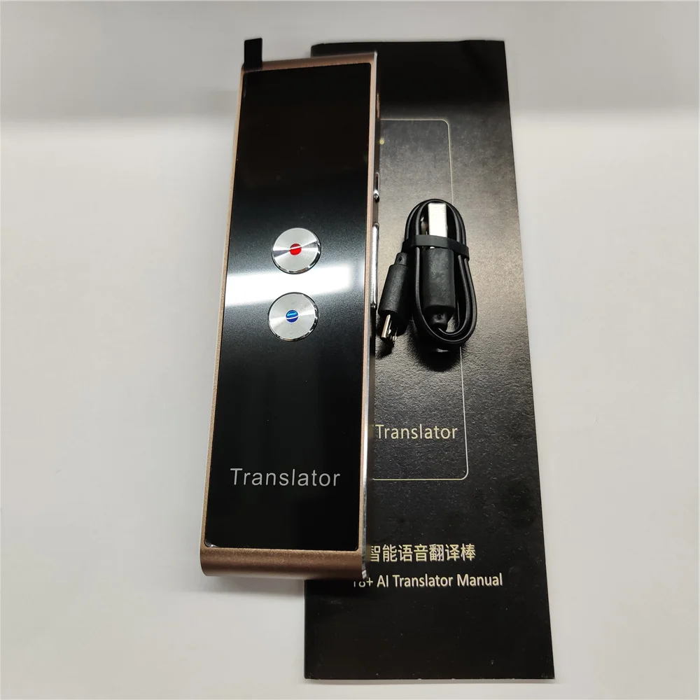 

Real-Time Traductor Portable Voice Audio English Spanish Translation Scan T8 Intelligent Speech Translator, Black/silver/coffe