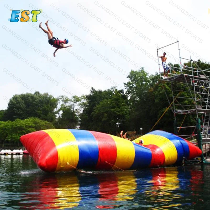 

Custom inflatable water jumping pillow bag inflatable floating air blast water blob for water game, Blue, white, yellow, green,red, or at your request