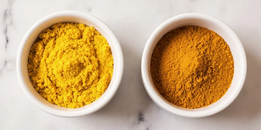 Dried mustard powder in a spice jar