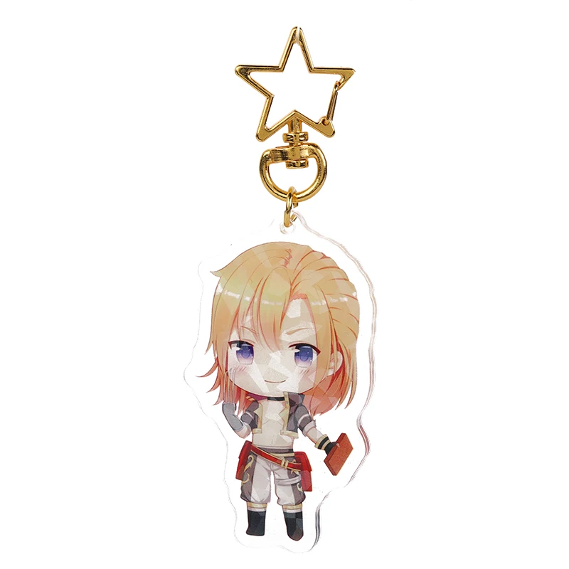 
NO MOQ double board custom logo hologram comic anime acrylic charm with your design 