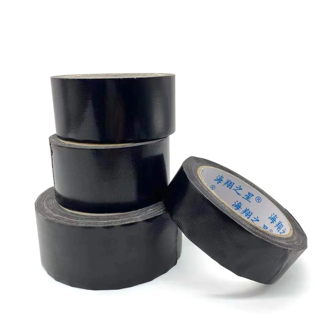 

China Hot Selling Single Side Waterproof Black Cloth Tape for Carton Sealing