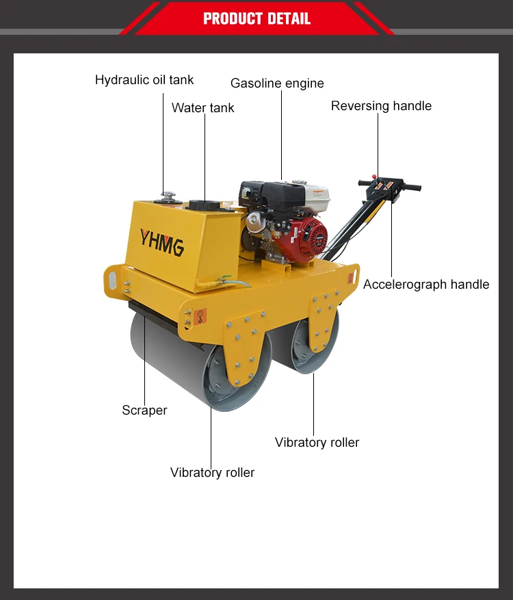 Construction Machinery New Walk Behind Vibration Road Roller Compactor