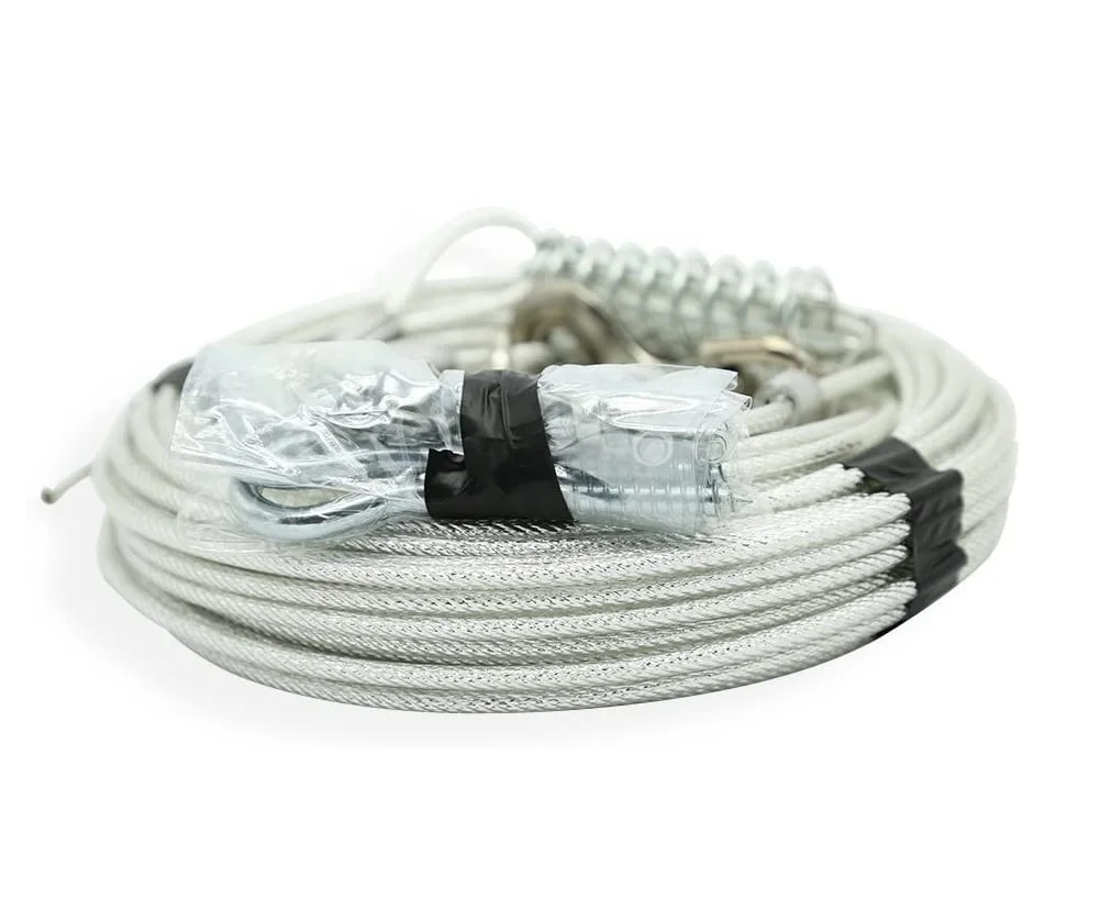 

Waterproof Aluminum Covered Vinyl Coated Twisted Galvanized Steel Wire Rope Lead Dog Runner Tie Out Cable