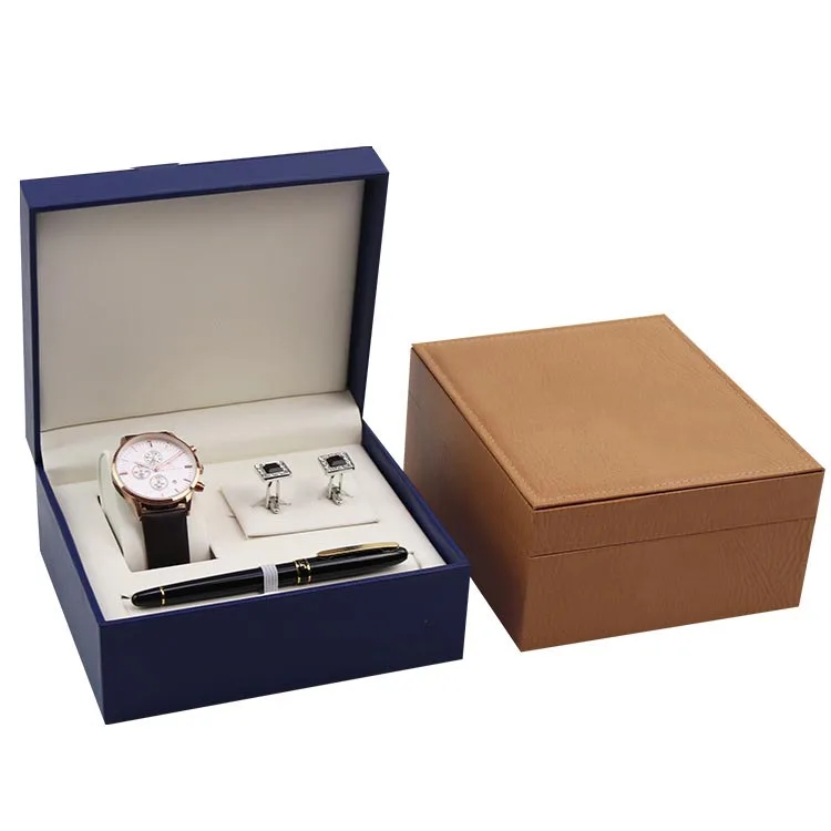 

Wholesale 2 Slot Luxury Watch Box Packaging Jewelry Storage Box, Black or custom