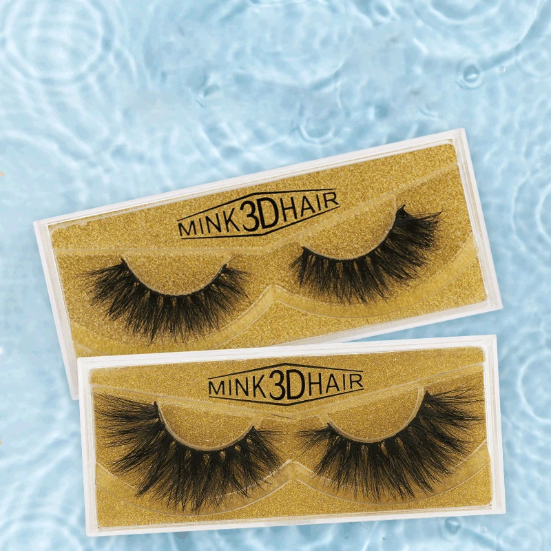 

fluffy luxury dramatic bulk 3d 5d real mink fur eyelashes vendor mink false eyelash packaging box custom