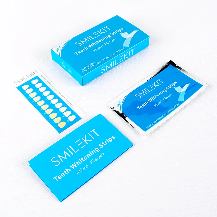 

Smilekit Home Use Teeth Care White Strips Tooth Oral Hygiene teeth whitening strips private logo