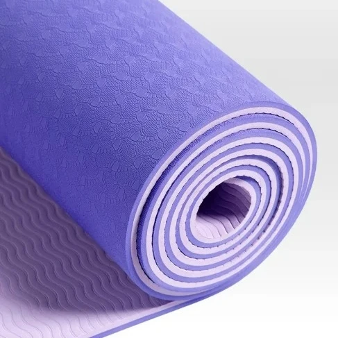 

Wholesale 6mm PE TPE Fitness Exercise Foldable Thick Kid Yoga Mat Purple Black Folding Yoga Mat, Regular color or custom color