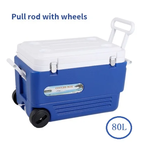 

Factory Wholesale Outdoor Picnic Cooler Box Portable Beer Thermal Insulation Fishing Camping Large Cooler Box, Blue;red;orange