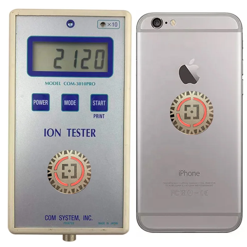 

6041 24K gold bio scalar energy EMF protection anti radiation sticker for mobile phone . OEM LOGO .