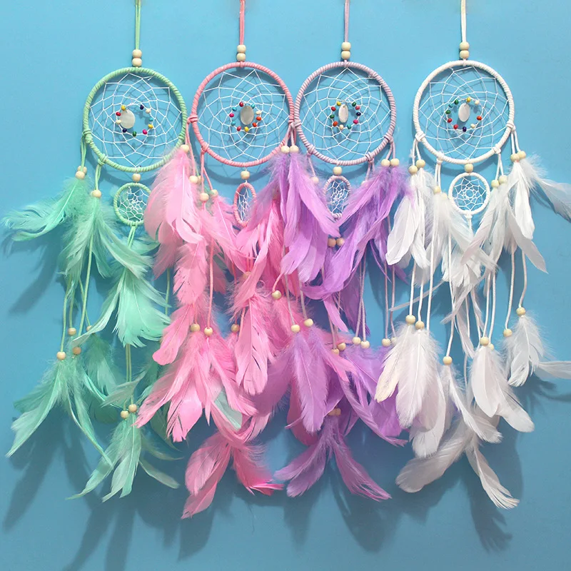 

Feather Dream Catchers Feathers Wall Hanging Nordic Room Car Home Decor Hunter Substance Dreamcatcher Ornament Hot Sale