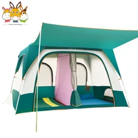 

4 6 Person Instant Campiing Tent Large Space Waterproof Foldable Luxury Resort Outdoor 2 Room Family Camping Tent