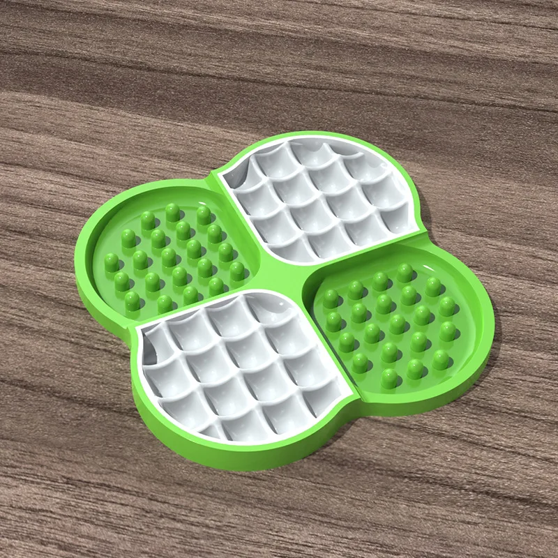 

Fyzlcion Travel Portable Colorful Bite Resistant Silicone Slow Feeder Dog Bowl for Small Medium Large Animals, Blue, green, pink