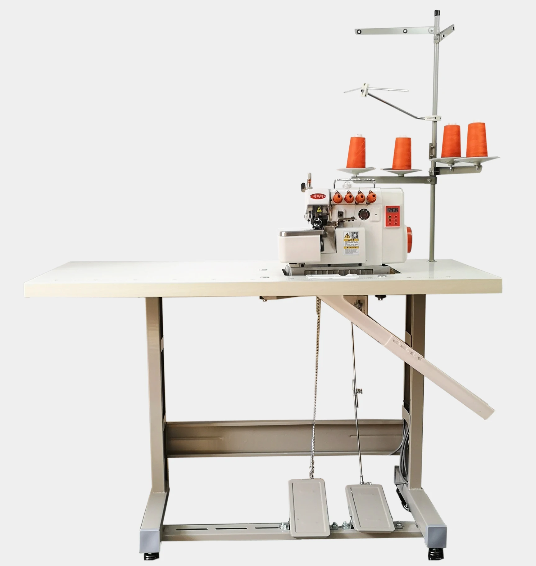 747 Direct Drive 4 Thread Over Lock Industrial Sewing Machine Good