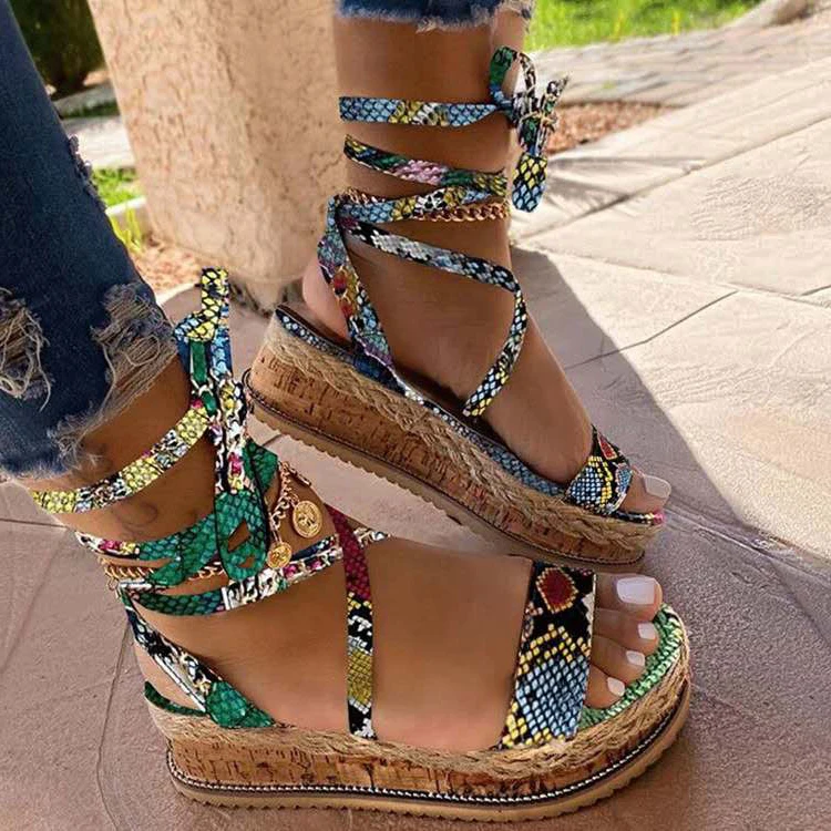 

Factory direct Summer Fashion Wedge Heel Platform Sandals For Women And Ladies Shoes Fish Mouth Hollow Out Sandals Women, Green beige