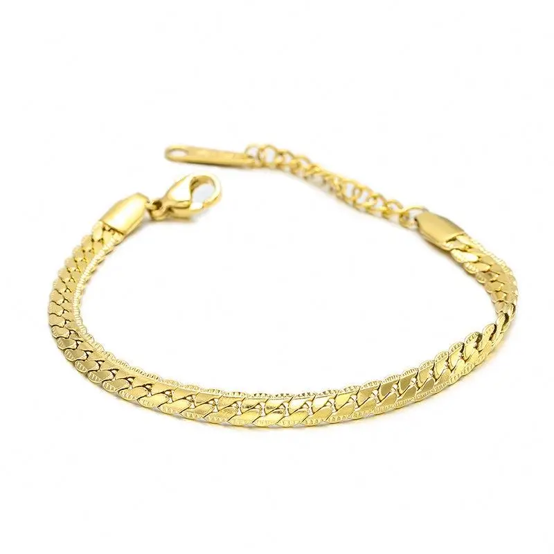 

14K Chunky Cuban Minimalist Woman Gold Filled Bracelet 18k,Gold Jewelry 18k Bracelet,Chain Bracelet 18k Gold, Gold color