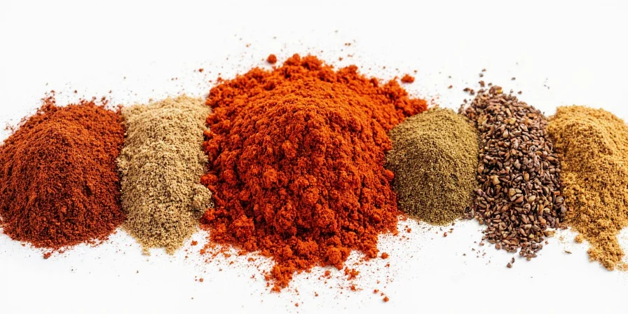 Homemade spice mixture being poured into a jar