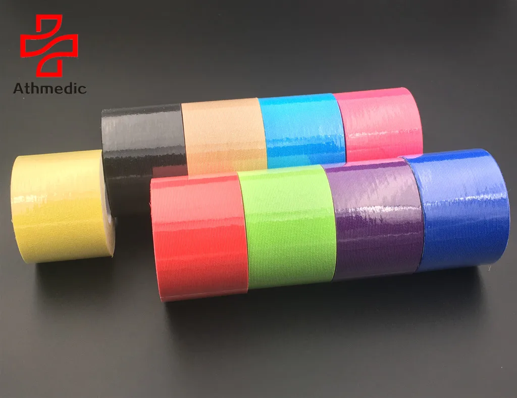 

2021 Athmedic synthetic sport physio tourmaline infrared negative anion kinesiology muscle therapy tape