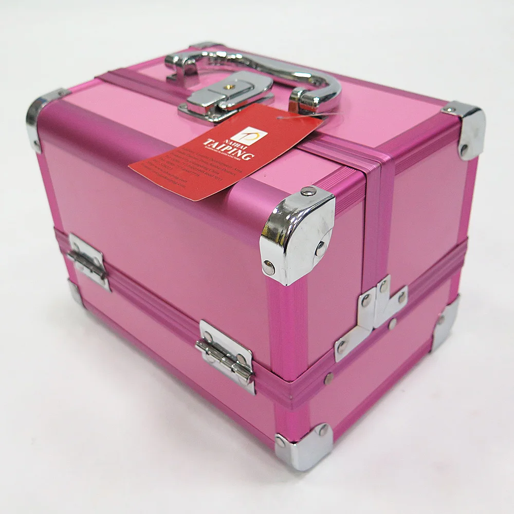 

Pink aluminium Cosmetic caboodles cases