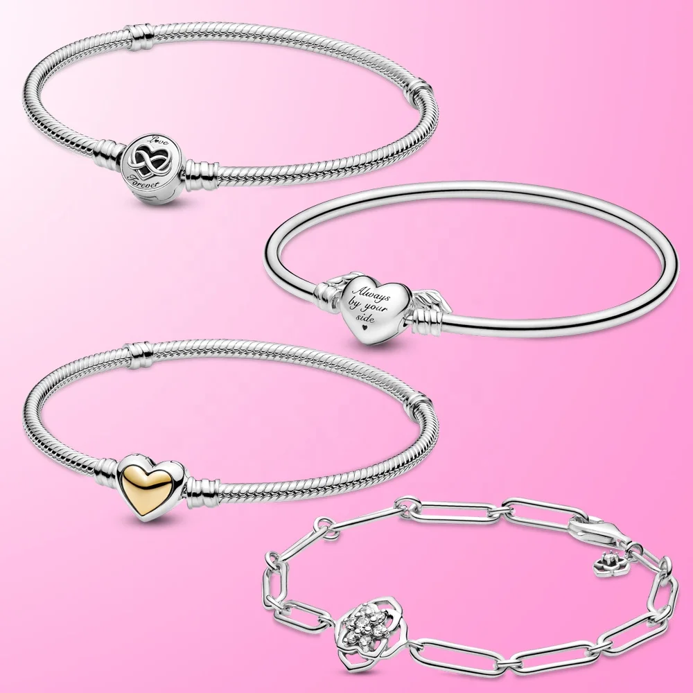 

2021 hot sale New arrvial Classic style bracelet for women 925 sterling silver for jewelry making