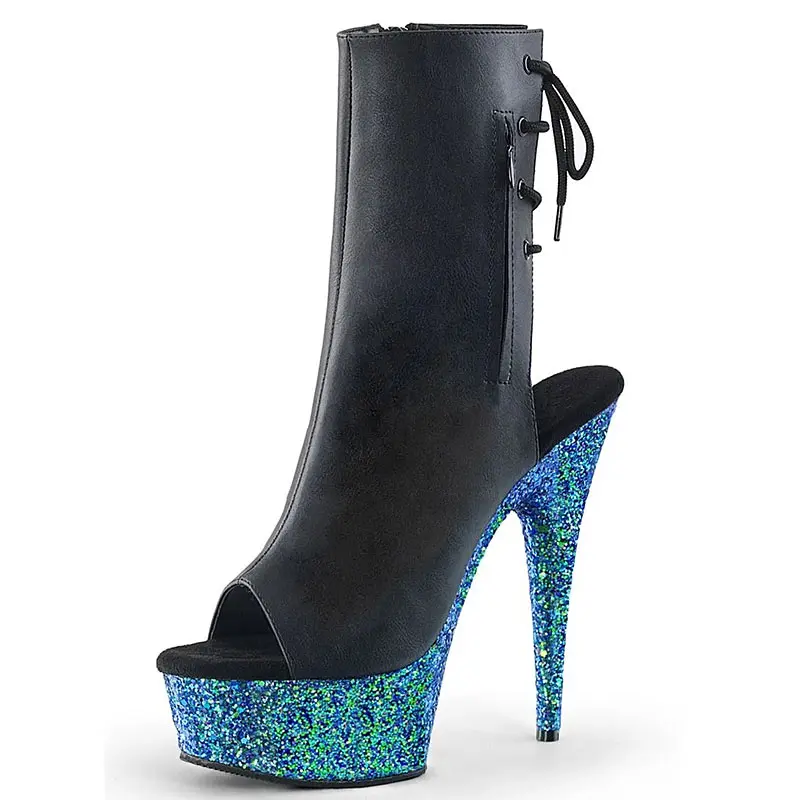 

Women High Heel Ankle Boots Women Pole Dance Shoes Nightclub Party Exotic Shoes, Black,red,pink,other color